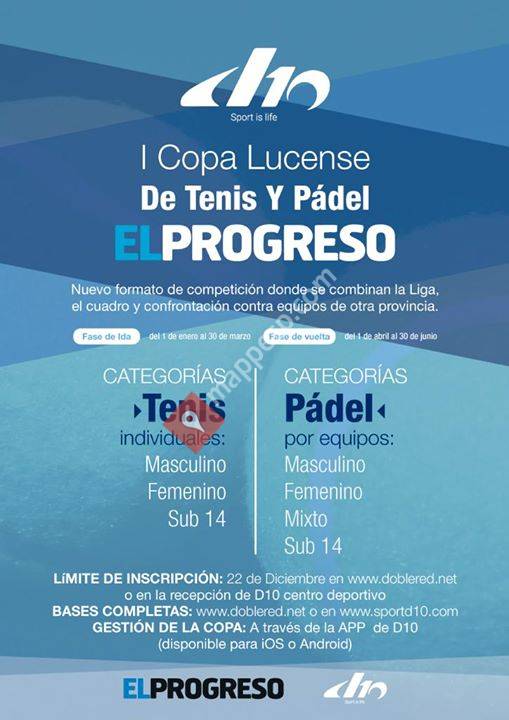 Copa Lucense de Tenis y Pádel El Progreso