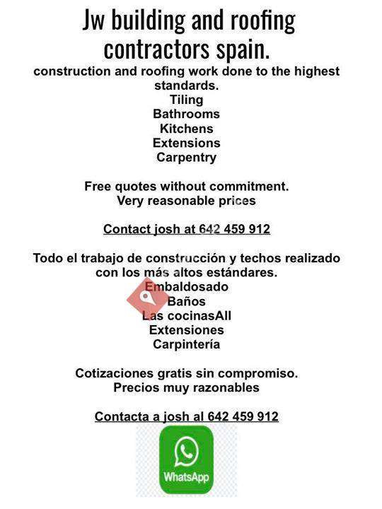 Jw building & roofing contractors spain